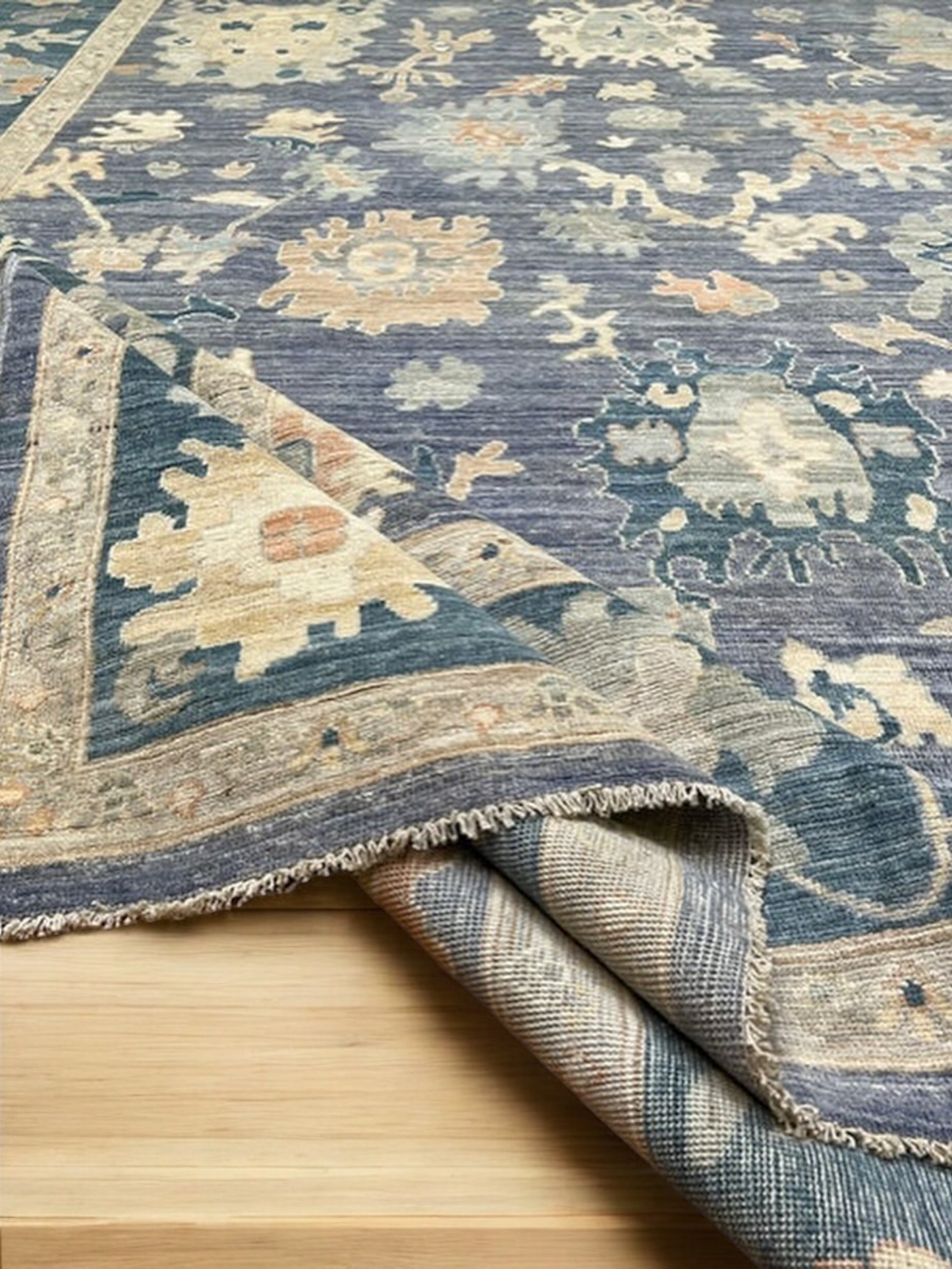 Handknotted Rug Turkish Knot Oushak Rug Traditional Area Rug Living Room Rug