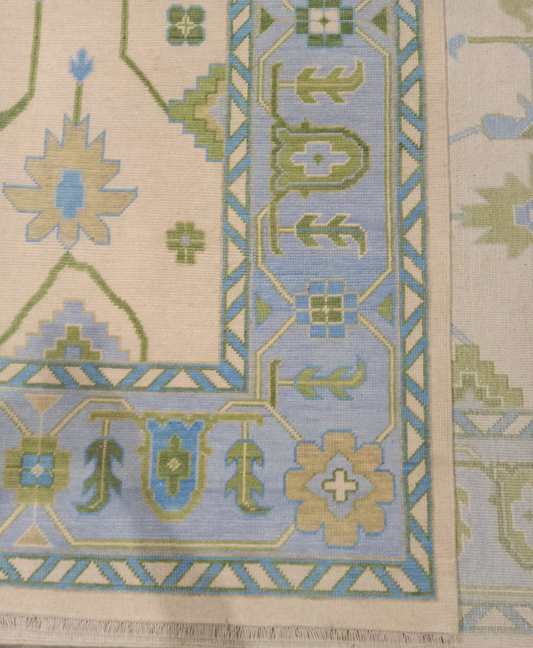 Handknotted Rug Turkish Knot Oushak Rug Traditional Area Rug Living Room Rug