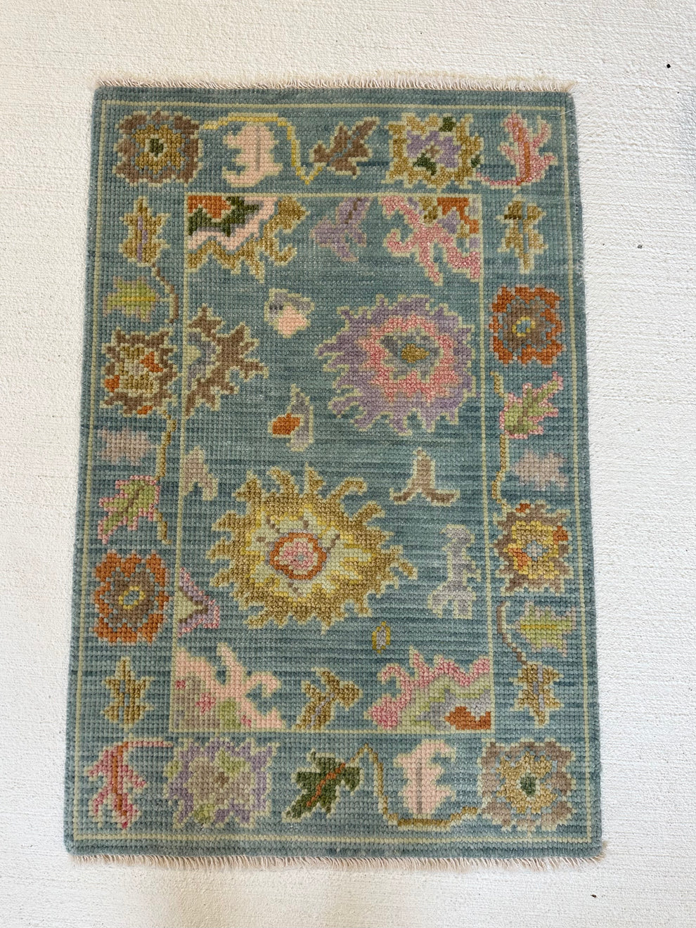 Oushak Rug 8x10 vintage Turkish Hand Knotted Antique Natural Large Area wool Rug