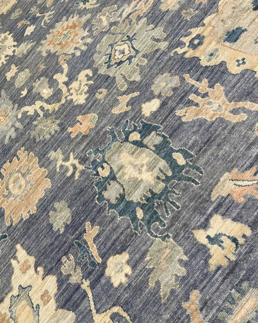 Handknotted Rug Turkish Knot Oushak Rug Traditional Area Rug Living Room Rug