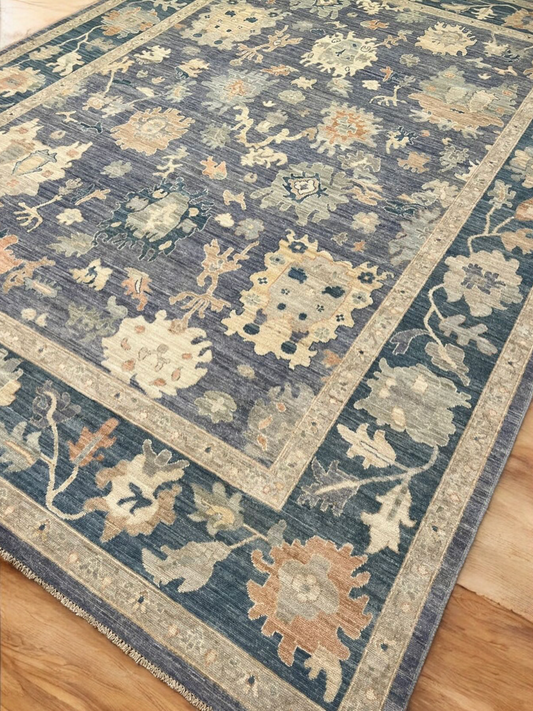 Handknotted Rug Turkish Knot Oushak Rug Traditional Area Rug Living Room Rug