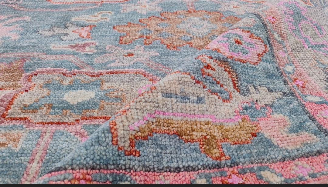 Turkish Knot Area Rug Handknotted Oushak Rug Luxuru Rug Living Room Rug