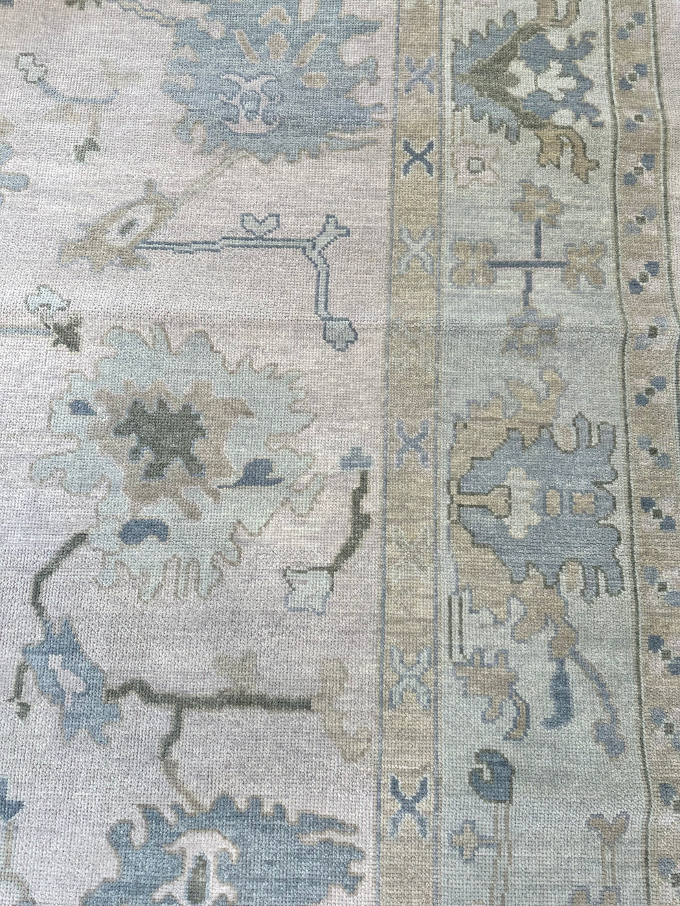 Handknotted Rug Turkish Knot Oushak Rug Traditional Area Rug Living Room Rug