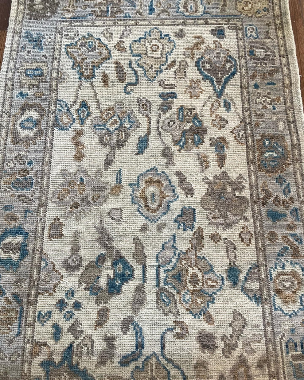 Handknotted Rug Turkish Knot Oushak Rug Traditional Area Rug Living Room Rug