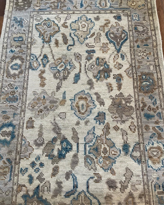Handknotted Rug Turkish Knot Oushak Rug Traditional Area Rug Living Room Rug