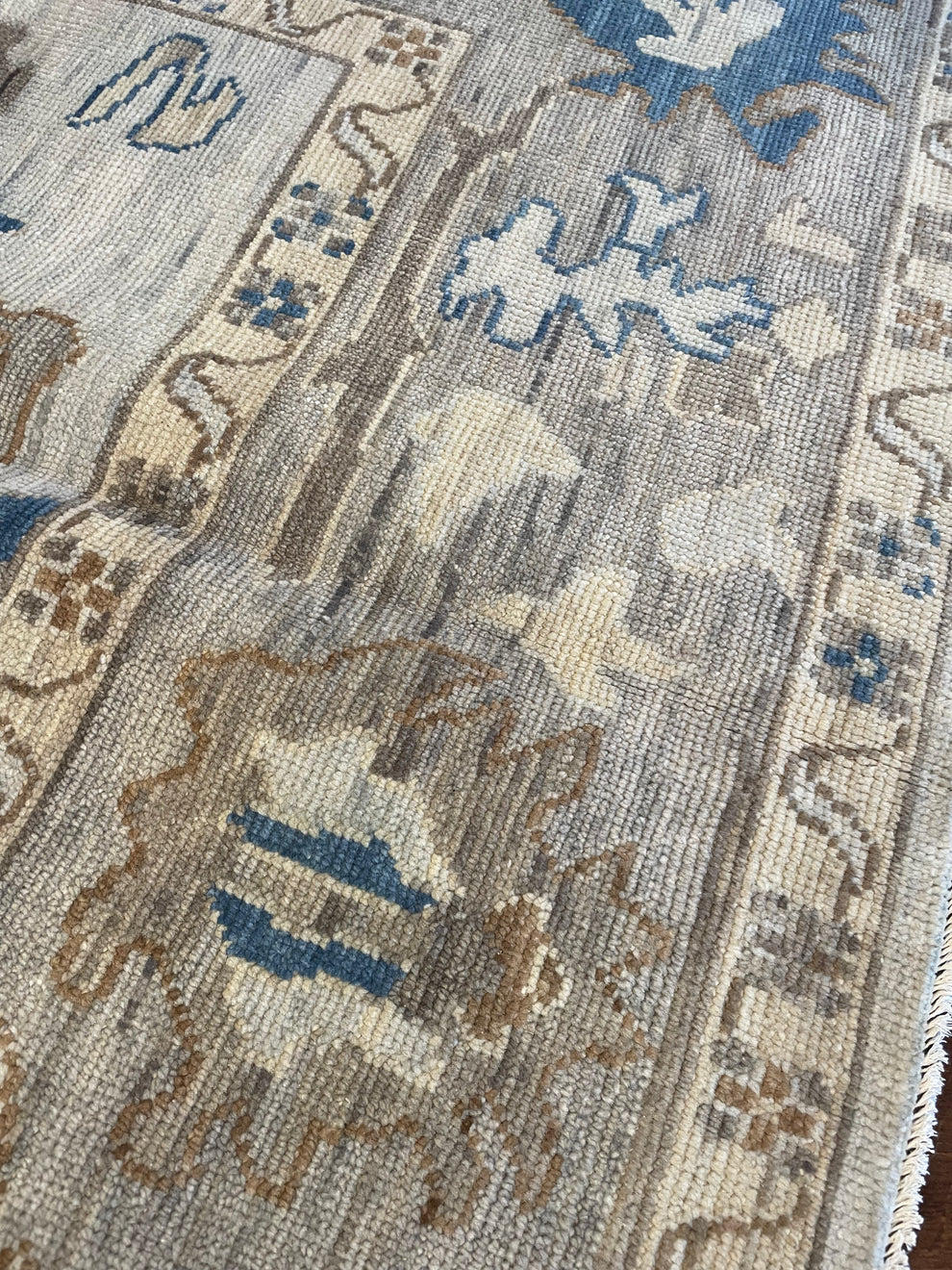 Handknotted Rug Turkish Knot Oushak Rug Traditional Area Rug Living Room Rug