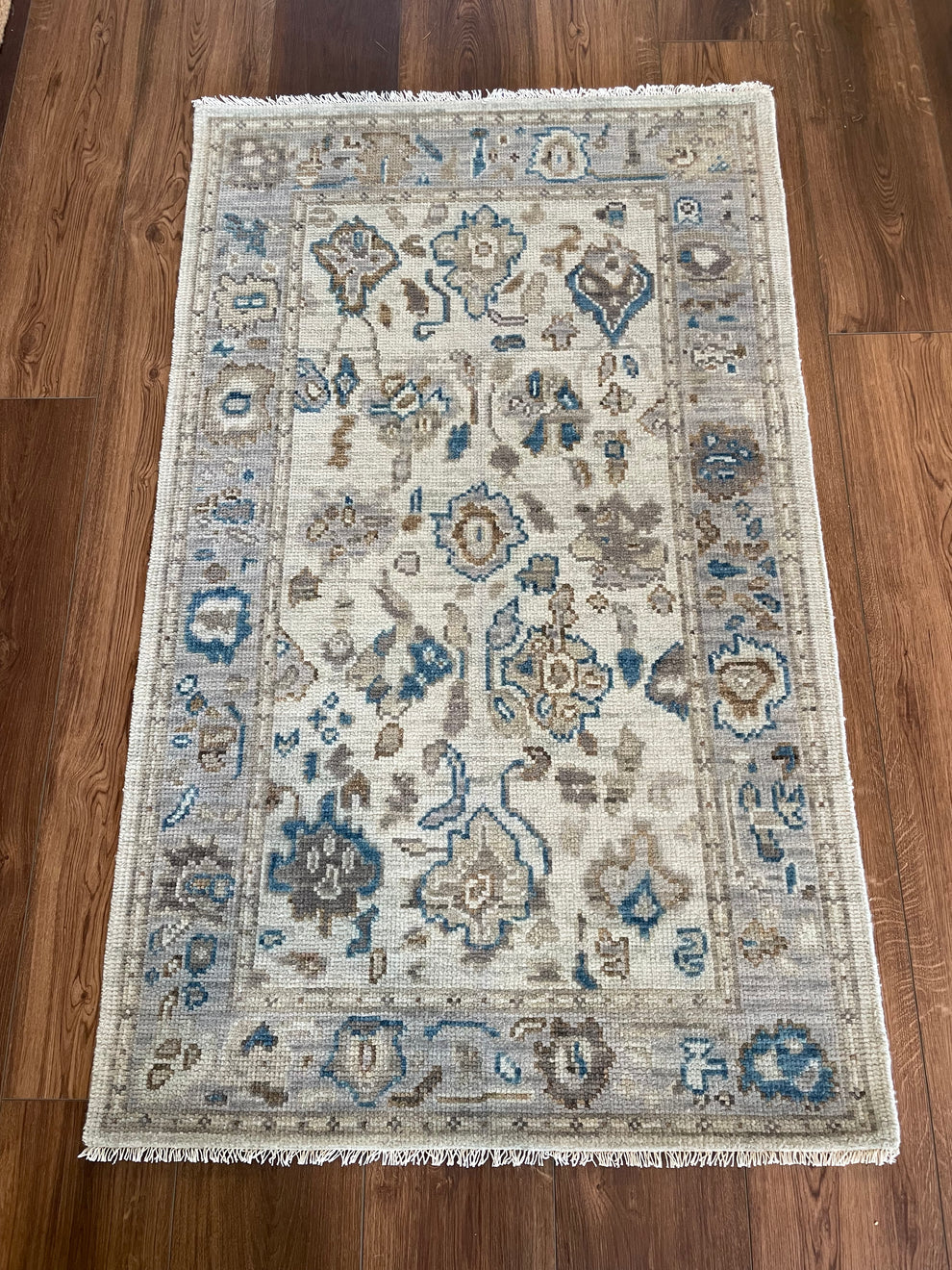 Handknotted Rug Turkish Knot Oushak Rug Traditional Area Rug Living Room Rug