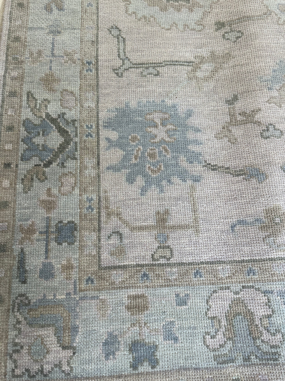 Handknotted Rug Turkish Knot Oushak Rug Traditional Area Rug Living Room Rug
