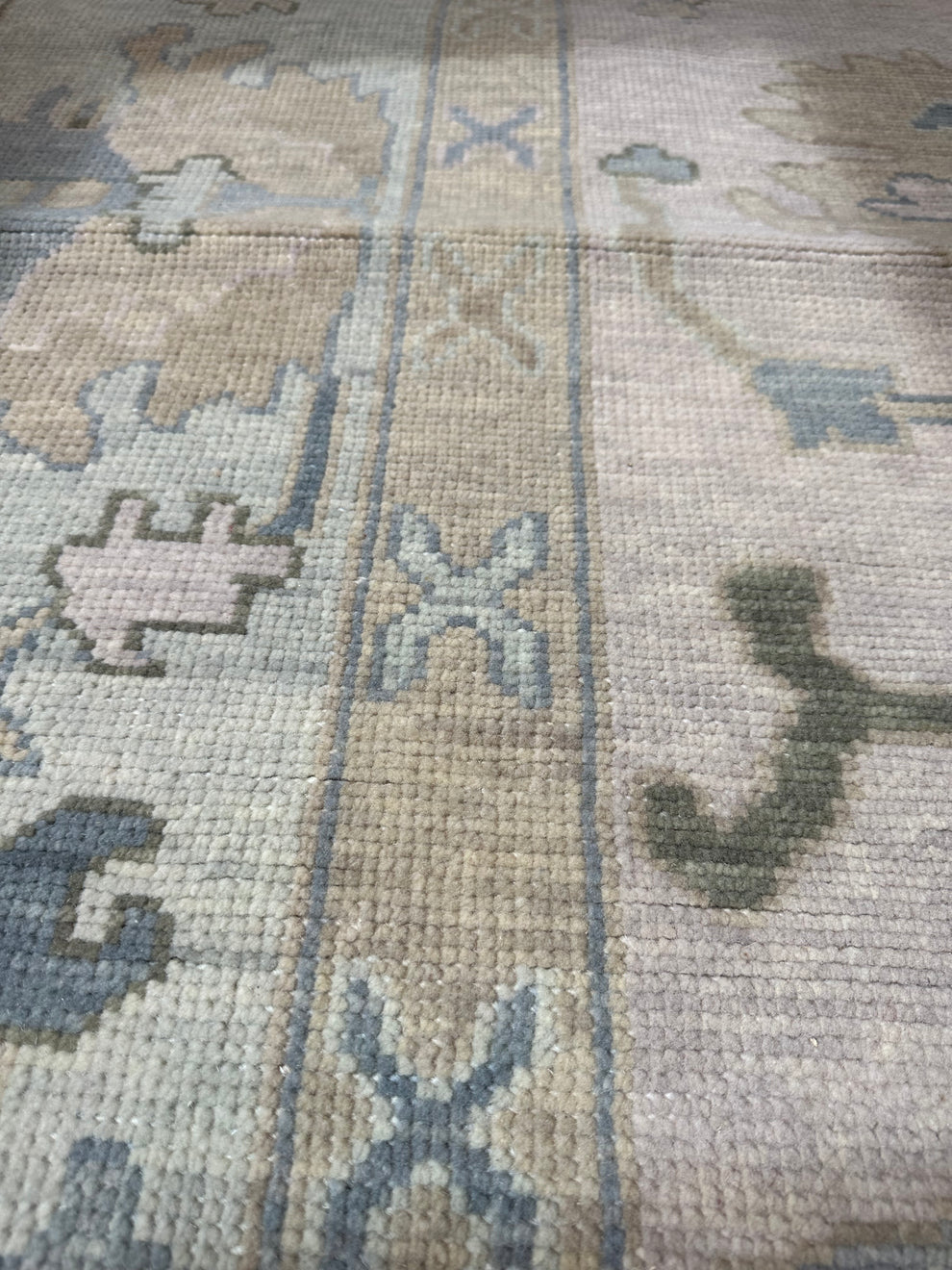 Handknotted Rug Turkish Knot Oushak Rug Traditional Area Rug Living Room Rug