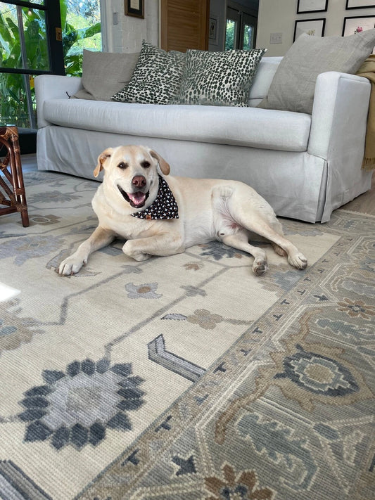 Handknotted  Rug Turkish Knot Oushak Rug Traditional Area Rug Living Room Rug