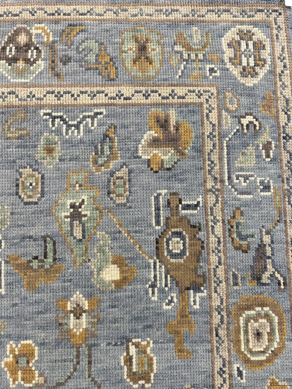 Oushak Rug 8x10 vintage Turkish Hand Knotted Antique Natural Large Area wool Rug