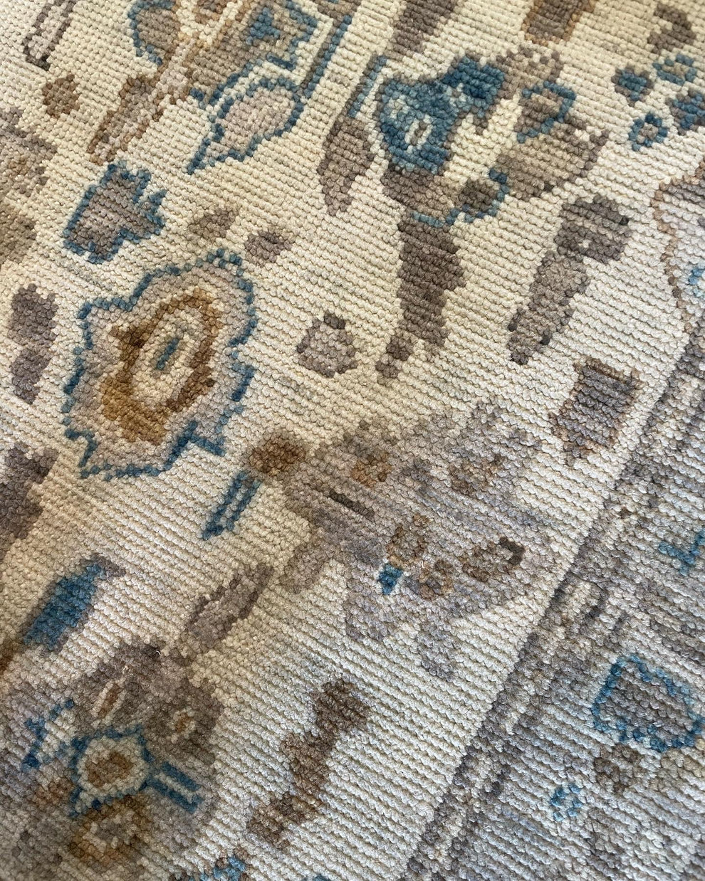 Handknotted Rug Turkish Knot Oushak Rug Traditional Area Rug Living Room Rug